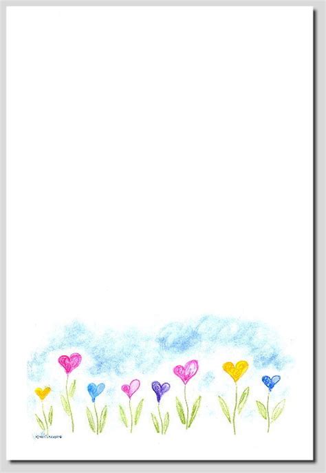 Einfach kostenlos ausdrucken, familienkalender mit mehreren spalten, vorlagen ausdrucken, minimalismus. digitales Briefpapier Herz-Blumen - KreativZauber®