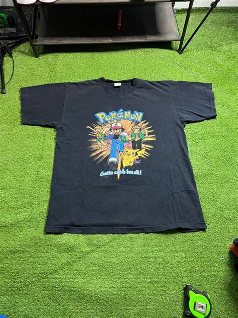 vintage vintage pokemon gotta catch em all ash ketchum pikachu shirt grailed