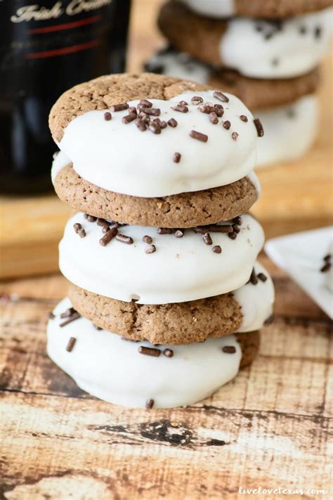 Irish heart shamrock cookies · use heart cookie cutters: Bailey's Irish Cream Cookie Recipe: Half Dipped Chocolate ...