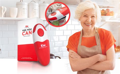 Kitchen Mama Electric Can Opener Open Your Cans With A Simple Push Of
