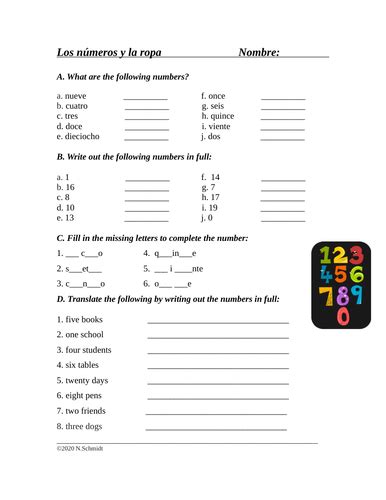 Spanish Numbers 1 100 Worksheet Sharebrowse Numeros E