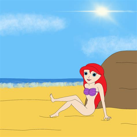 Ariel as human (with seashells) by RobsonDoodle on DeviantArt