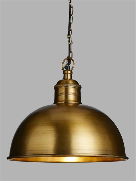 John Lewis And Partners Large Dome Pendant Ceiling Light Brass At John
