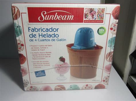 Sunbeam 4 Quart Ice Cream Maker Frsbbko4 Blu2 Sunbeam In 2021