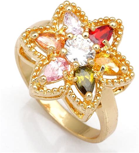 Tandt Jewelry Fashion Jewelry Star Multi Colorful Ring For