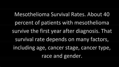 Mesothelioma Survival Rates Youtube