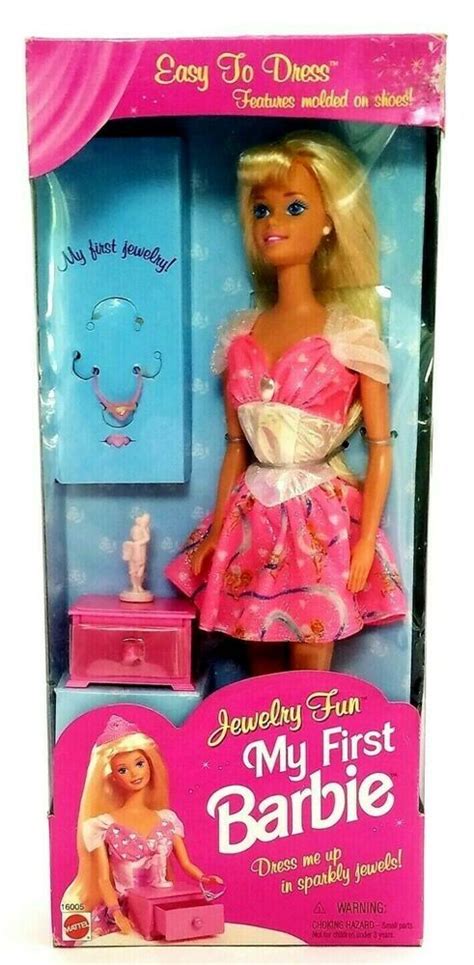 1996 Barbie Jewelry Fun My First Barbie Easy To Dress Doll Mattel Dolls Amazing Jewelry
