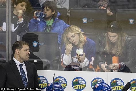 Chloe Grace Moretz Cheers On The New York Islanders During Nhl Playoffs