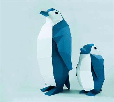 Penguin Model Penguin Paper Diy Kit 3d Papercraft Animals
