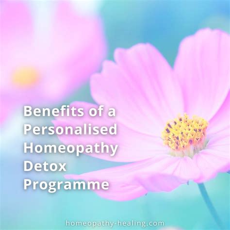Benefits Of A Personalised Homeopathy Detox Programme Homeopathy