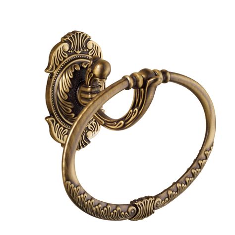 High End Golden Antique Brass Towel Ring
