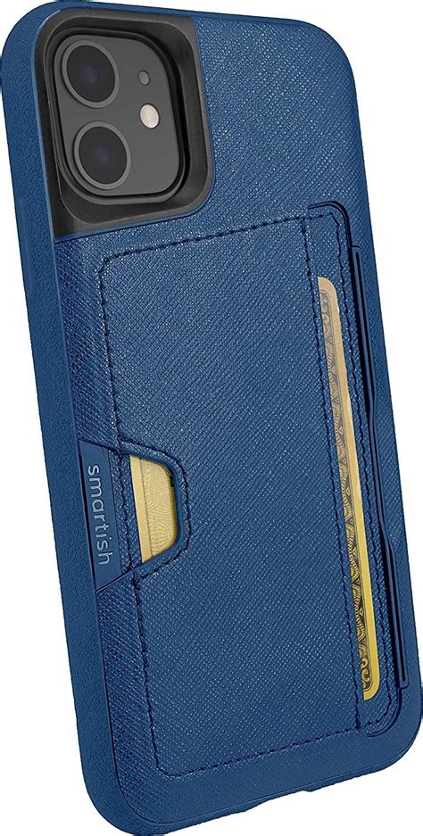 Iphone 11 credit card case. Smartish iPhone 11 Wallet Case Vol. 2 - Credit Card Holder (Silk) - Blues on The Green