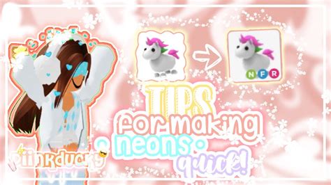 4 Tips To Make Neons Quick In Adopt Me 💗 Piinkducky Youtube