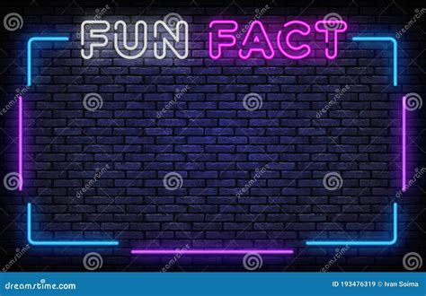 Fun Fact Neon Iconvector Stock Illustration