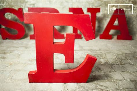 Decorative Letter E Entirely Made Of Metal Pib