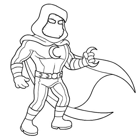 Moon Knight Funny Coloring Pages Moon Knight Coloring Pages Páginas