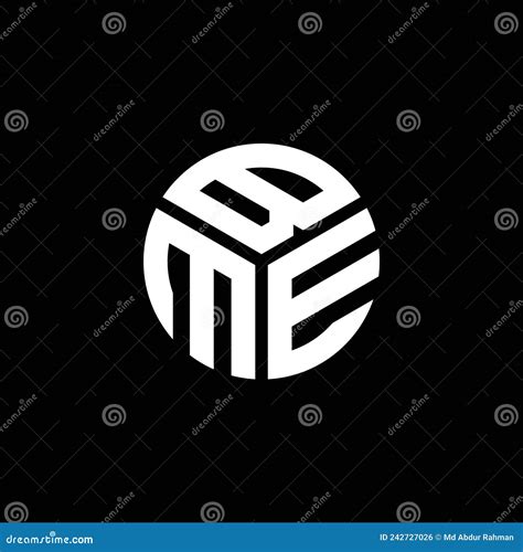 Bme Letter Logo Design On Black Background Bme Creative Initials