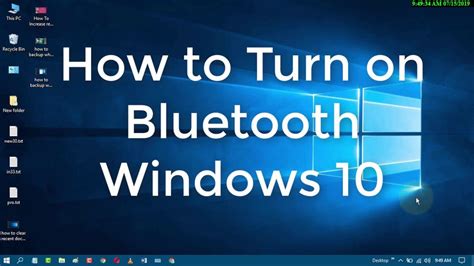 How To Turn On Bluetooth On Windows 10 Desktop