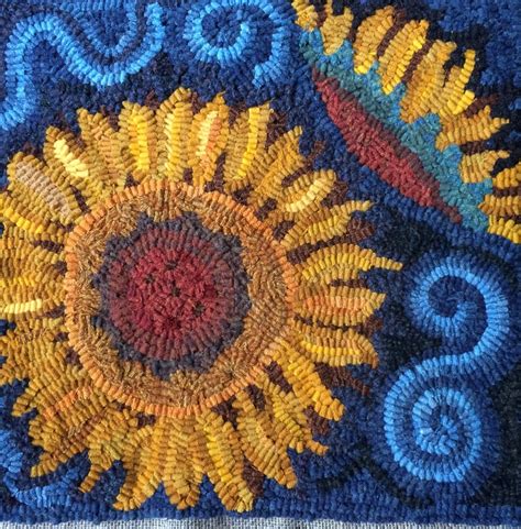 Paper Pattern Rug Hooking Primitive Sunflower Pattern Etsy