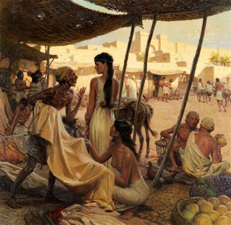 Abrahams Wife Sara And A Slave Bargain For Cloth In A Marketplace Ancient Egypt Art Egypt