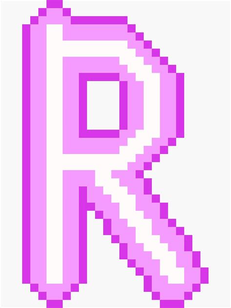 Pegatina Letras De Pixel Art R De Pixelsticks Redbubble