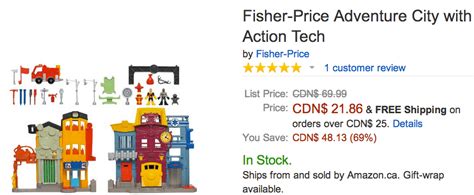 Amazon Canada Offers: Get 69% Off Fisher-Price Adventure City With ...