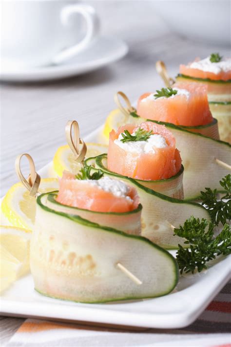 Appetizer Recipe Fancy Cucumber Salmon And Cream Cheese Rolls Fancy