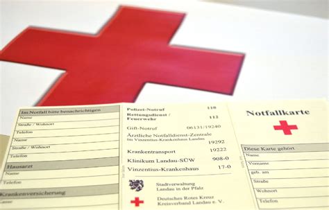 Einach herunterladen, ausdrucken und ausschneiden. Kostenlose Notfallkarte für Senioren - Pfalz-Express