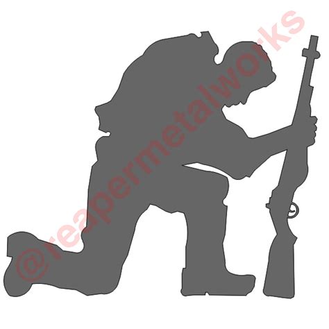 Kneeling Soldier Dxfsvg Digital Download Etsy