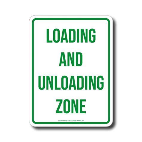 Notice Sign Loading And Unloading Zone Industroquip