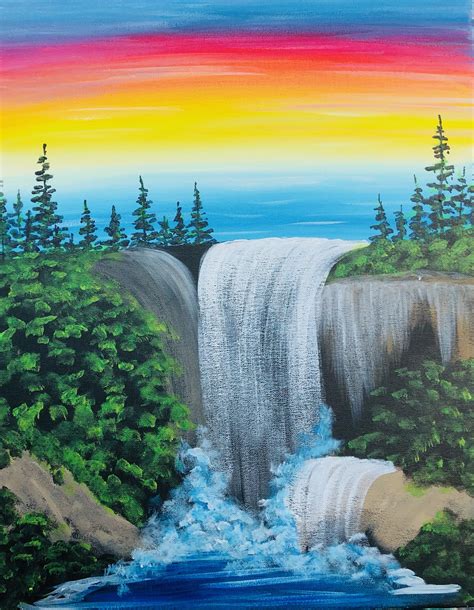 Rainbow Waterfalls Wine And Canvas Rochester Southeastern Minnesota