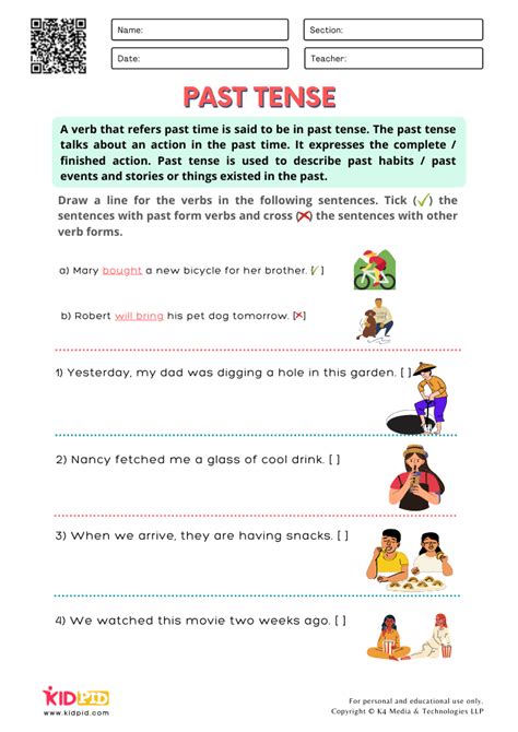 Past Tense Verbs Printable Worksheets For Grade 2 Kidpid