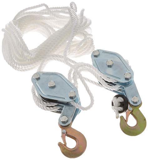 Buy 2 Ton Rope Hoist Pulley Wheel Block And Tackle 4000lb 65 Feet Poly