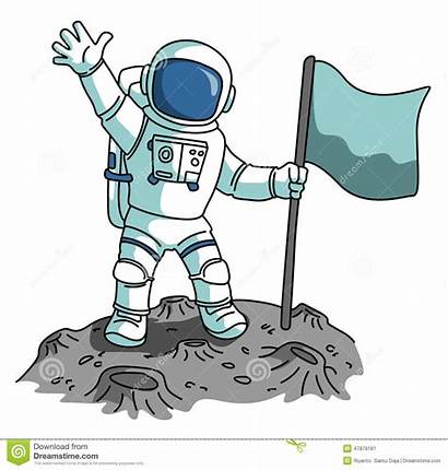 Astronaut Clipart Clip Vector Moon Cosmonaut Illustrator
