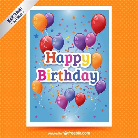 Free Happy Birthday Card With Balloons Nohatcc