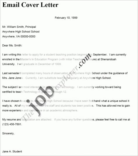 email cover letter samples   resume submission cover