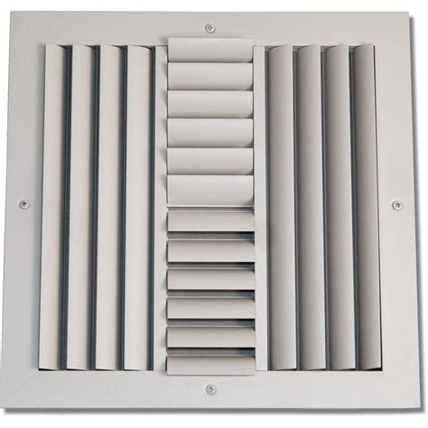 Louvered ceiling vent register design opposed blade dampers adjust air velocity without changing airflow direction whether you need an hvac ceiling register for home or for the office, you'll find quality. SPEEDI-GRILLE 8 in. x 8 in. Aluminum 4-Way Ceiling ...