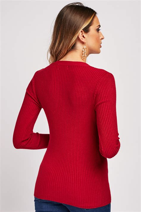 Long Sleeve Ribbed Top Just