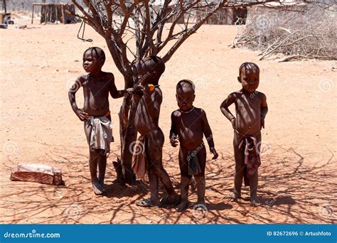 Unidentified Child Himba Tribe In Namibia Editorial Photo Image Of