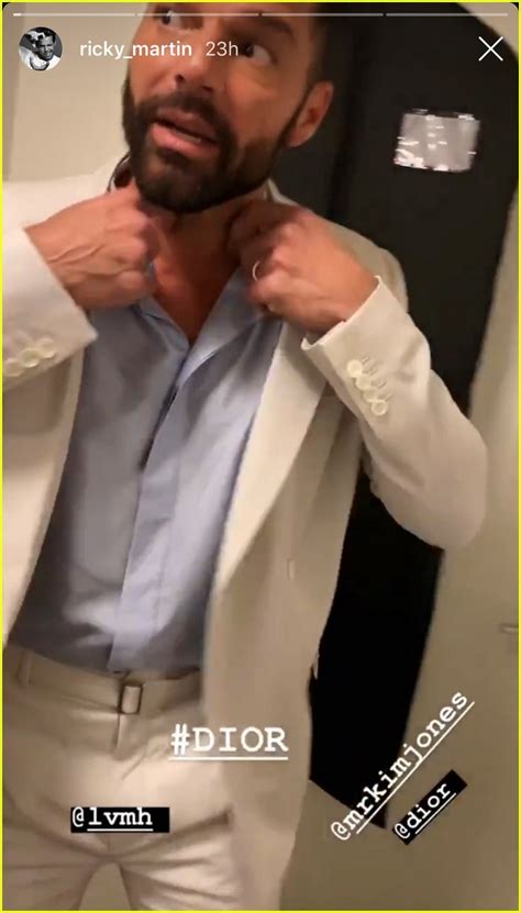 Ricky Martin Grabs His Crotch While Getting Ready For Dior Fashion Show