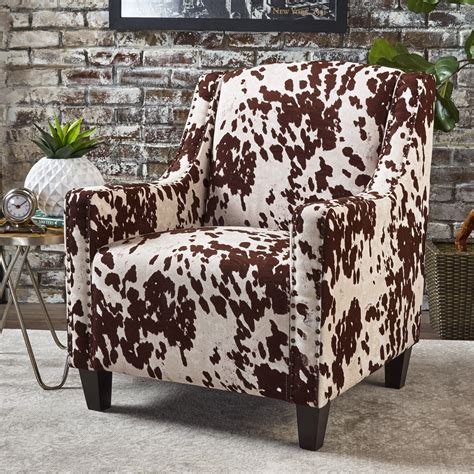 Cow Print Accent Chair Wooden Chair Design Classics