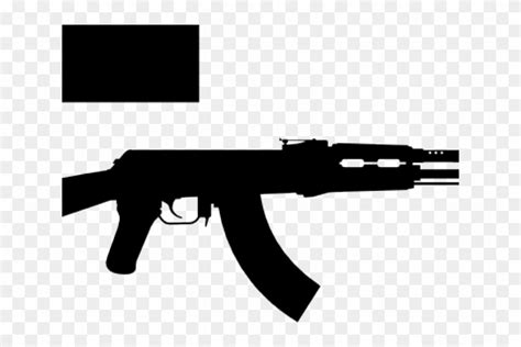 Ak 47 Silhouette Clipart 469095 Pikpng