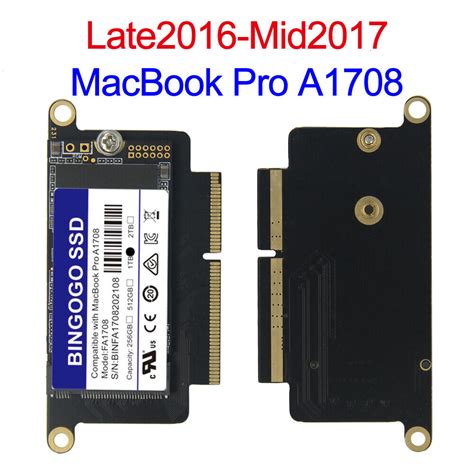 New 1tb Ssd For Macbook Pro 13 A1708 Non Touch Bar Models Late 2016