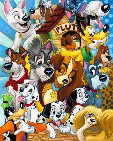 Disney Dogs 🐾 Disney Art Disney Fine Art Disney Dogs