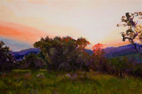 Peter Hobdens Painting Adventures Lush Sunset My Current Painting