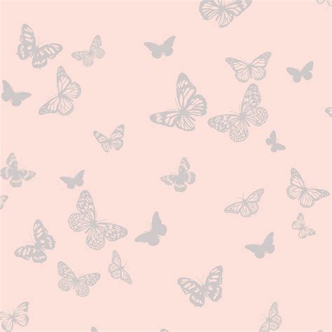 Fine Décor Sparkle Pink Butterfly Glitter Effect Wallpaper