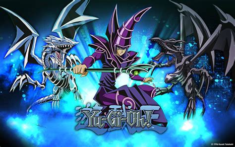 Download Yu Gi Oh Dark Magician Against A Mystical Backdrop Wallpaper