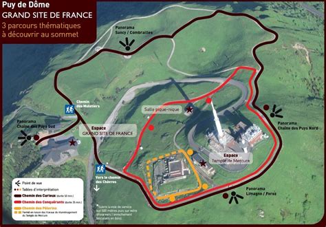 Cartographie Des Chemins De Balade Au Sommet Du Puy De Dôme Car Camping