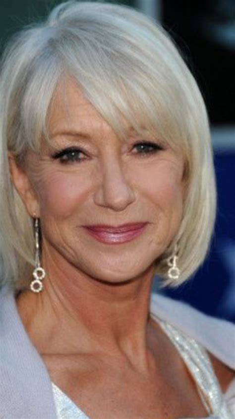Pin By Tracy Beavill On Helen Mirren Bob Hairstyles For Fine Hair Older Women Hairstyles