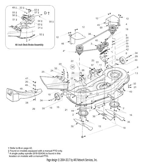 Mtd 13as608h131 2003 Parts Diagram For Deck Assembly H